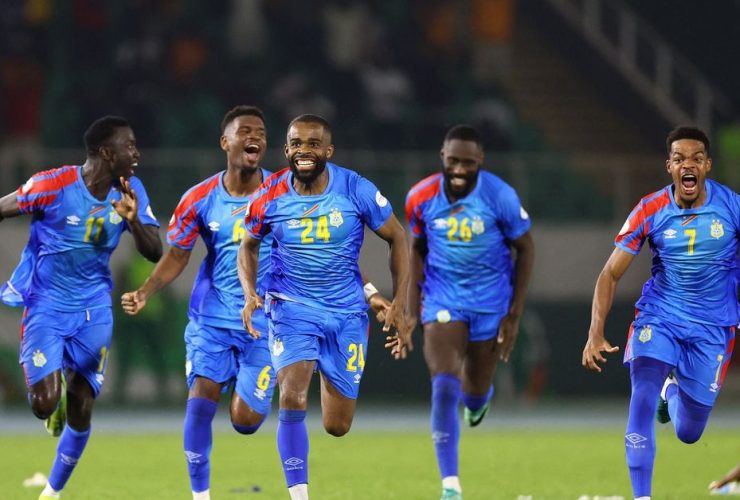 DR Congo players celebrating