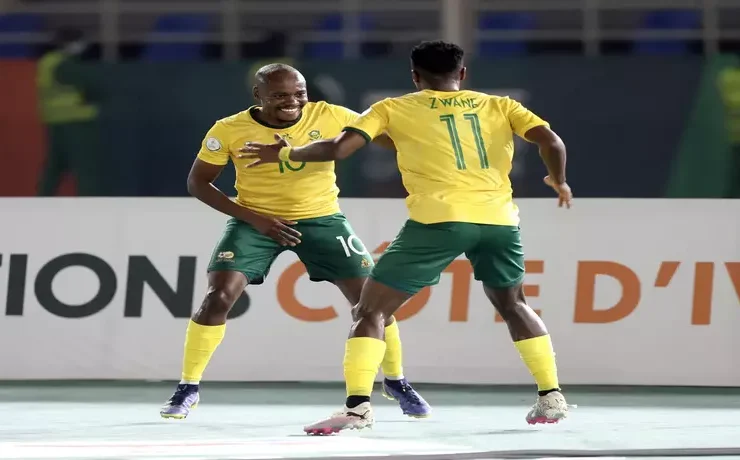 south Africa players celebrating