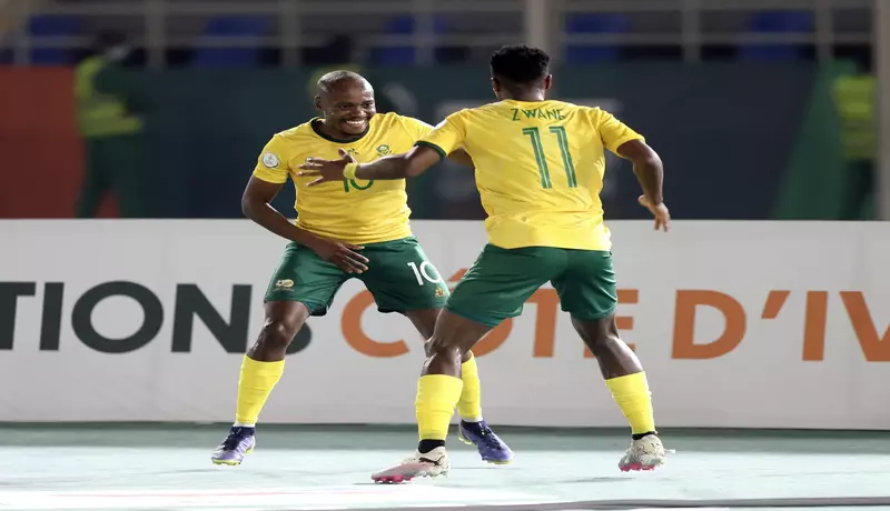 south Africa players celebrating