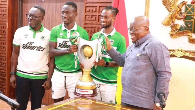 President Akufo-Addo Applauds FC Samartex 1996's Rise in Ghana Premier League